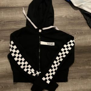 vans cropped zip up